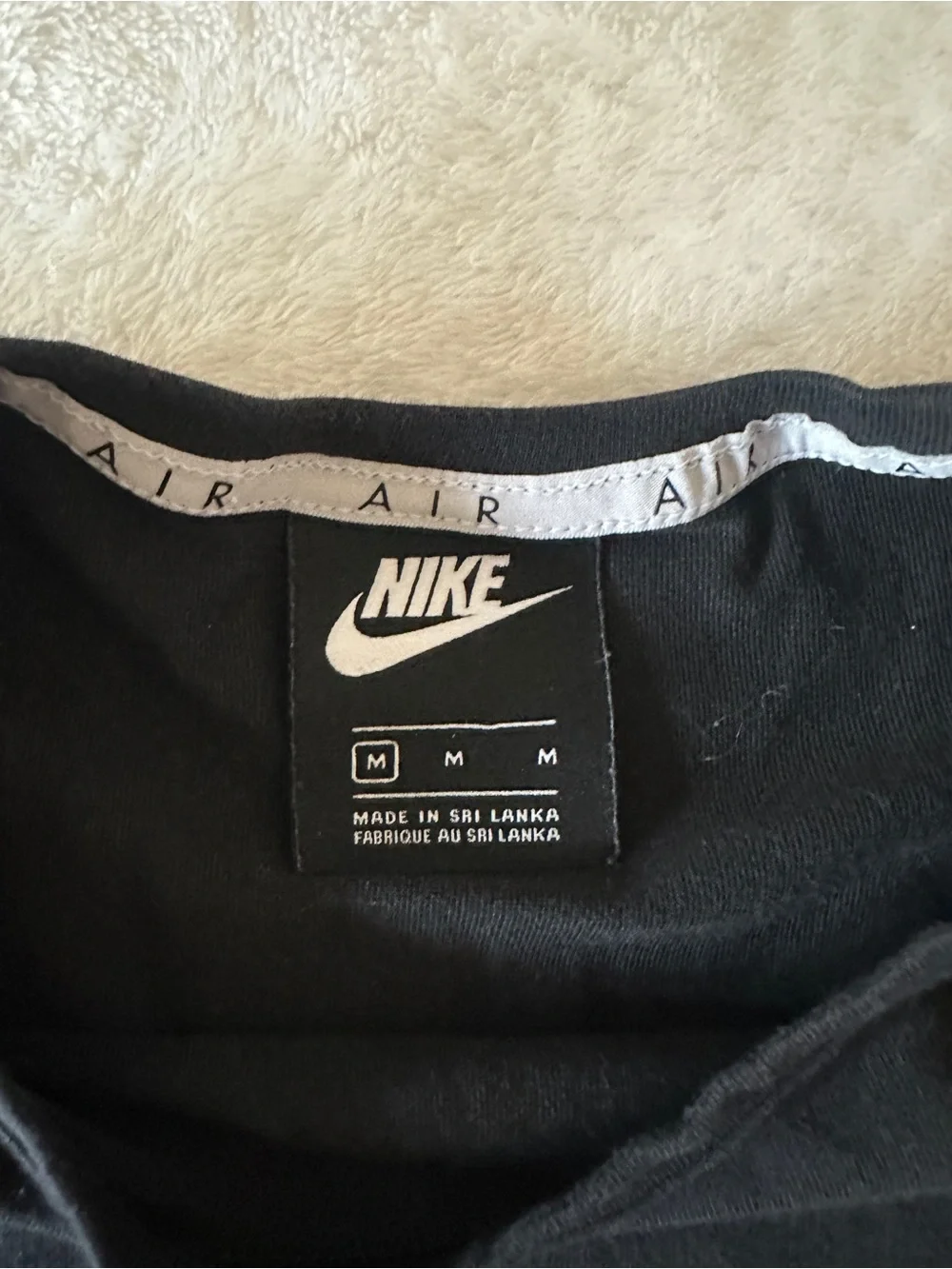Nike Black Cropped Logo Tee